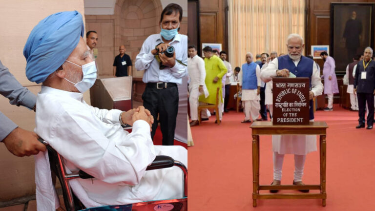 द्रोपदी मूर्मु को उम्मीद से अधिक वोट मिलने के आसार, संसद में मतदान का नज़ारा