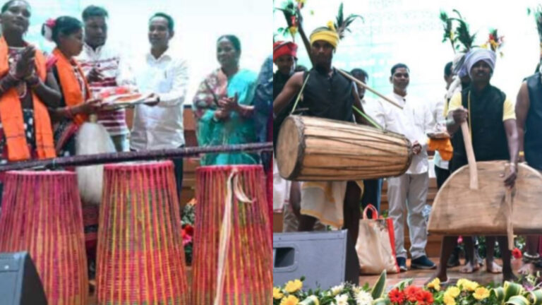 ओडिशा सरकार ने आदिवासी सांस्कृतिक समूहों को संगीत वाद्ययंत्र वितरित किए