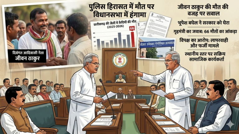 आदिवासी नेता जीवन ठाकुर की पुलिस हिरासत में मौत का मामला विधानसभा में गूंजा